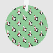 かわいいペンギンの写真フレーム オーナメント (裏面)