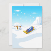 かわいいペンギンの冬の楽しみ シーズンカード (正面)