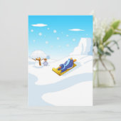 かわいいペンギンの冬の楽しみ シーズンカード (スタンド正面)