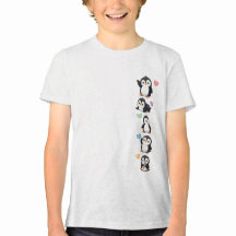 かわいいペンギンの友達子供用Tシャツ — 愛らしいペンギ
