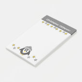 かわいいペンギンの名前はグレーの黄色の星よ ポストイット (アングル)