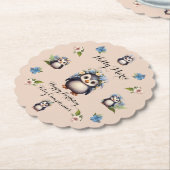 かわいいペンギンの名前バイリンガルフェリーズ・クンプレーニョ ペーパーコースター (アングル)