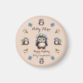 かわいいペンギンの名前バイリンガル文字フェリズクンプレーニョ マグネット (正面)