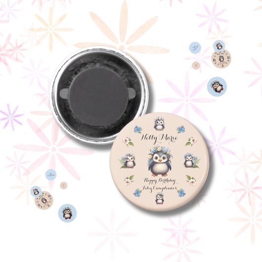 かわいいペンギンの名前バイリンガル文字フェリズクンプレーニョ マグネット