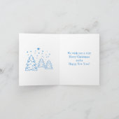 かわいいペンギンの家族クリスマス シーズンカード (内部)