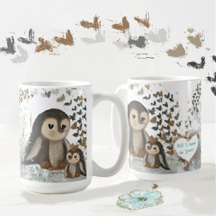 かわいいペンギンの家族マグカップ コーヒーマグカップ