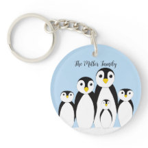 かわいいペンギンの家族