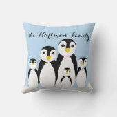 かわいいペンギンの家族 クッション (裏面)