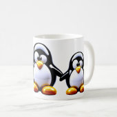 かわいいペンギンの家族  コーヒーマグカップ (正面右)