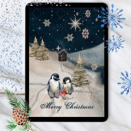 かわいいペンギンの家族 シーズンカード