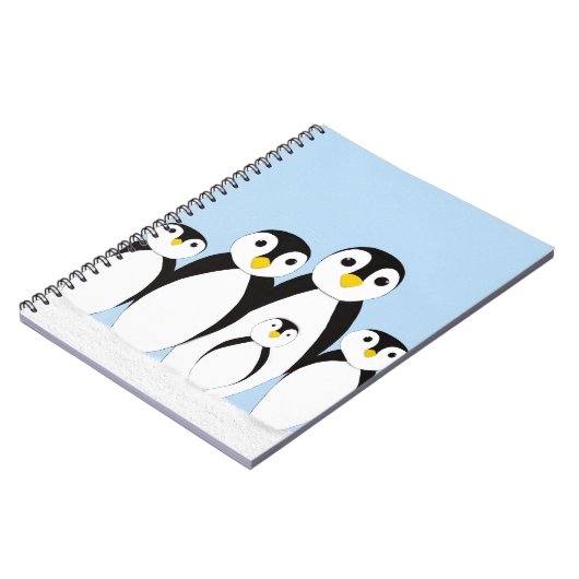 かわいいペンギンの家族 ノートブック (左側)