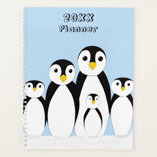 かわいいペンギンの家族 プランナー手帳 (正面)