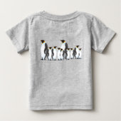 かわいいペンギンの家族 ベビーTシャツ (裏面)