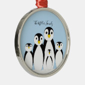 かわいいペンギンの家族 メタルオーナメント (右)