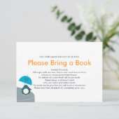 かわいいペンギンの少年ブルーのインサートカードを持って来る エンクロージャーカード (スタンド正面)