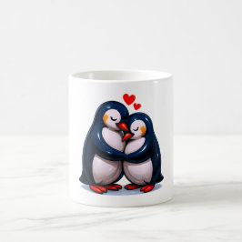 かわいいペンギンの恋 コーヒーマグカップ