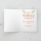 かわいいペンギンの母の日 カード (内部)