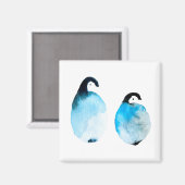 かわいいペンギンの水彩画 マグネット (正面/裏面)