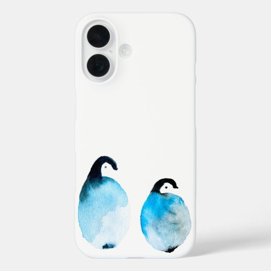 かわいいペンギンの水彩画 Case-Mate iPhoneケース (裏面)