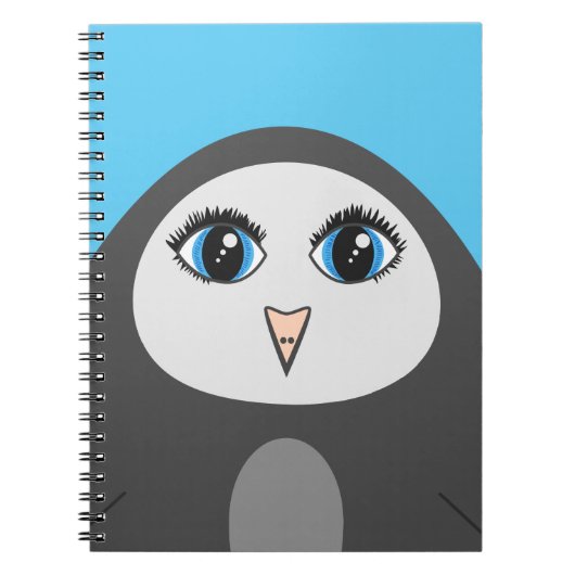 かわいいペンギンの漫画の子供たち ノートブック (正面)
