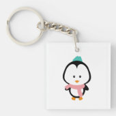 かわいいペンギンの漫画 キーホルダー (正面)