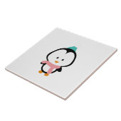 かわいいペンギンの漫画 タイル (側面)