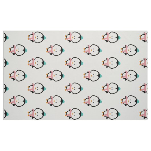 かわいいペンギンの漫画 ファブリック (ファットクウォーター)