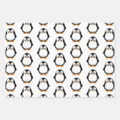 かわいいペンギンの漫画 ラッピングペーパーシート (正面)