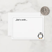 かわいいペンギンの絵のメモ用紙セット 無地のカード ノートカード (正面/裏面インサイチュ)