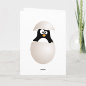 かわいいペンギンの誕生日カード カード (裏面)