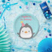 かわいいペンギンの誕生日パーティーグッズ ペーパープレート (パーティー)