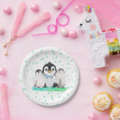 かわいいペンギンの誕生日パーティー ペーパープレート (パーティー)