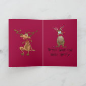 かわいいペンギンの赤い帽子の応援 シーズンカード (内部)