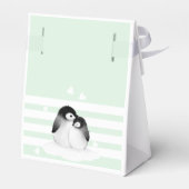 かわいいペンギンの赤ちゃんシャワー フェイバーボックス (裏面サイド)