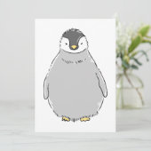 かわいいペンギンの赤ちゃん 招待状 (スタンド正面)