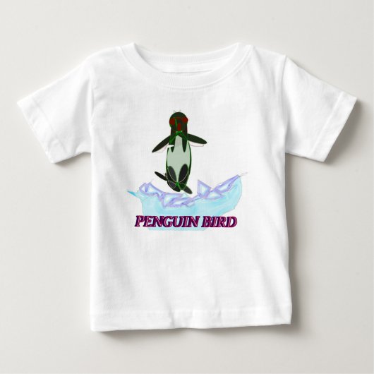 かわいいペンギンの赤ちゃんTシャツ ベビーTシャツ (正面)