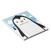 かわいいペンギンの雪のやることリスト 子供のイラスト ノートパッド (アングル)