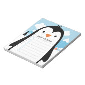 かわいいペンギンの雪のやることリスト 子供のイラスト ノートパッド (回転)
