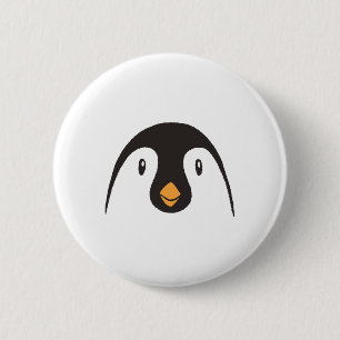 かわいいペンギンの顔 缶バッジ