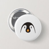 かわいいペンギンの顔 缶バッジ (正面&裏面)