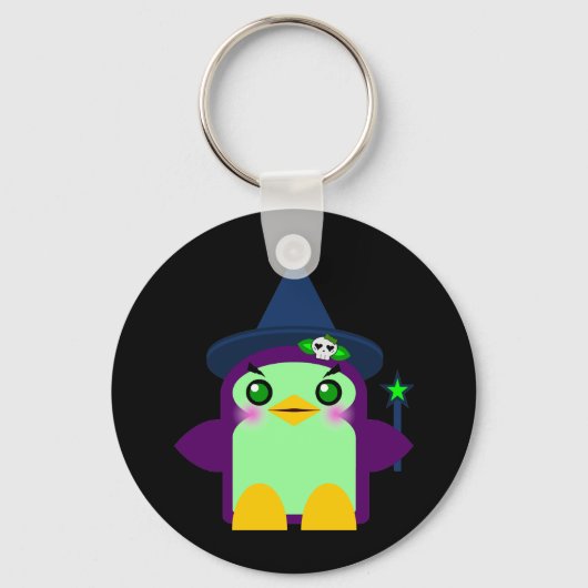 かわいいペンギンの魔女 キーホルダー (正面)