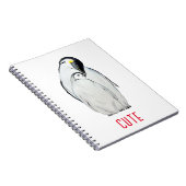 かわいいペンギンのTシャツの家族 ノートブック (右側)