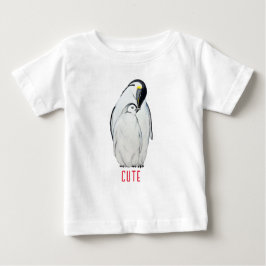 かわいいペンギンのTシャツの家族 ベビーTシャツ