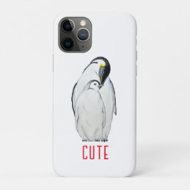 かわいいペンギンのTシャツの家族 iPhone 11 PROケース