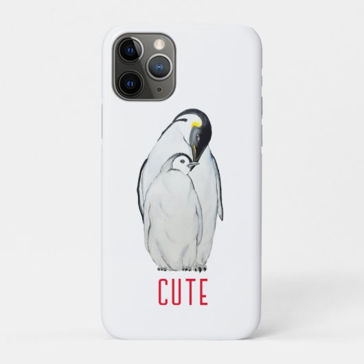 かわいいペンギンのTシャツの家族 Case-Mate iPhoneケース (裏)