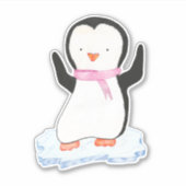 かわいいペンギンを氷に シール (正面)