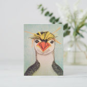 かわいいペンギンイラストレーションはがき ポストカード (スタンド正面)