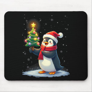 かわいいペンギンクリスマスツリーパジャマガールズボーイズファン マウスパッド