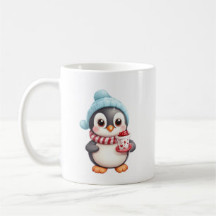 ☕かわいいペンギンクリスマスマグカップ – ホリデーコーヒー コーヒーマグカップ