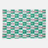 かわいいペンギンサンタメリークリスマスツリーパーティー キッチンタオル (横)